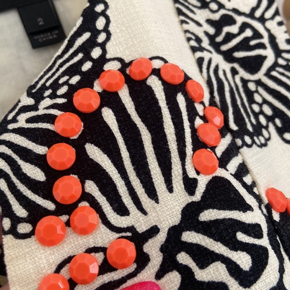 J. Crew beaded sleeveless top embellished structured tank spring vacation size 2 - Picture 2 of 16